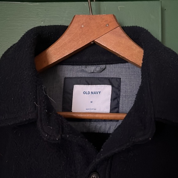 Old Navy Over Coat Medium Navy Blue - Picture 2 of 4